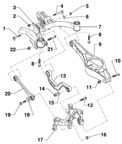 1.2a Подрамка и рамена на задното окачване на…