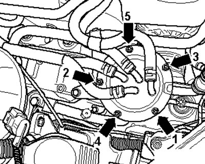 23.2а. Болты крепления крышки топливного фильтра
