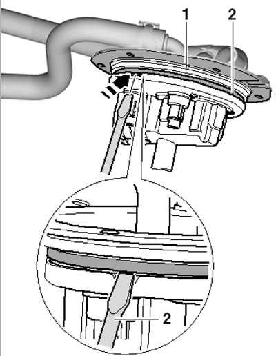 23.5. Снятие уплотнительного кольца крышки