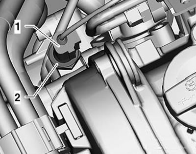 4.1а. Разъём (1) Д/В давления двигательного масла…