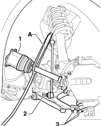 5.6. Фиксация левого приводного вала на стойке…