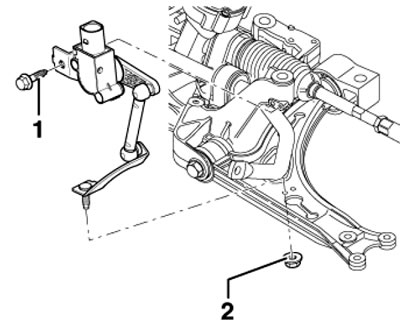 5.7. Гайка (2) крепления датчика уровня подвески