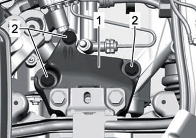 5.26b. Болты левого кронштейна (на трансмиссии)