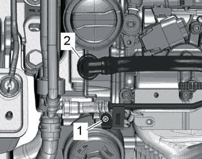 17.12. Линия ОЖ (1) и шланг PCV