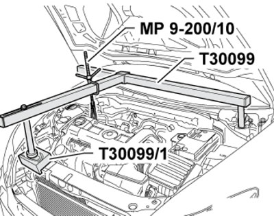 17.22. Разгрузка опоры двигателя