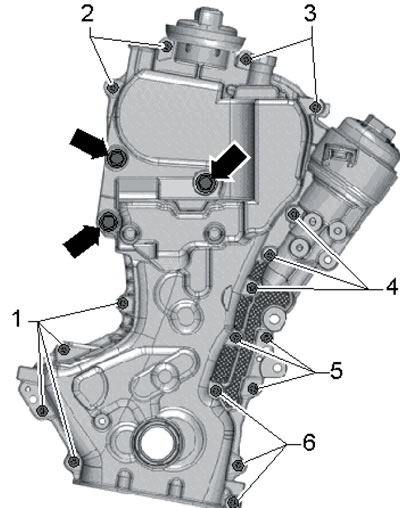 17.24. Крепёж кожуха цепи ГРМ