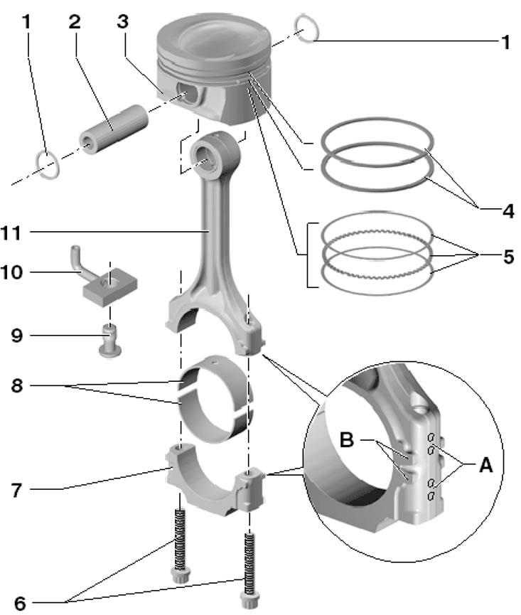 22.1b. Детали установки шатунно-поршневой группы…