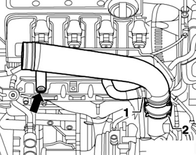 23.2. Снятие впускной трубы