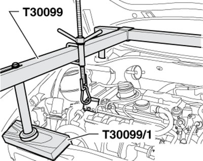24.14. Разгрузка правой опоры двигателя