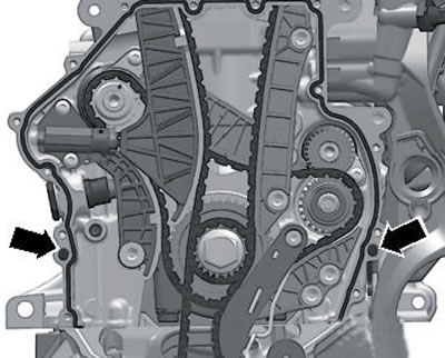 27.15. Центрирующие втулки нижней крышки цепи ГРМ