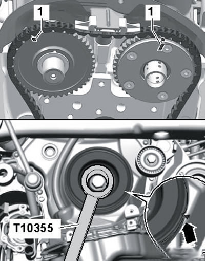 28.5. Положение ВМТ поршня №1