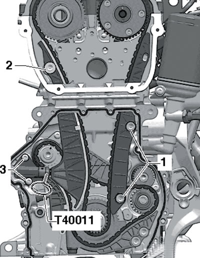 28.9. Снятие натяжной планки цепи ГРМ