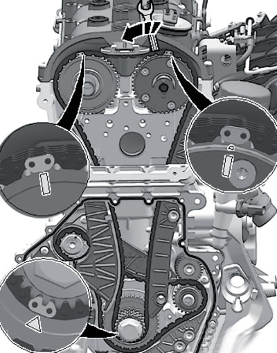28.10. Метки на цепи ГРМ и на звёздочках