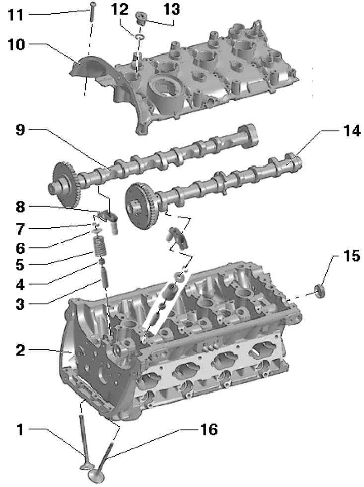 31.1. Детали ГРМ 1. Выпускной клапан, обработка…