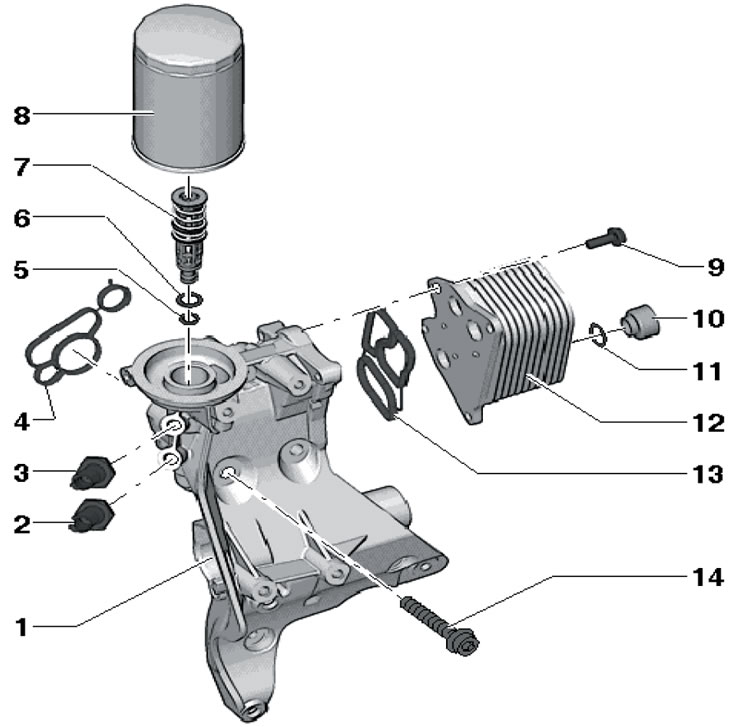 32.1b. Детали установки масляного фильтра,…