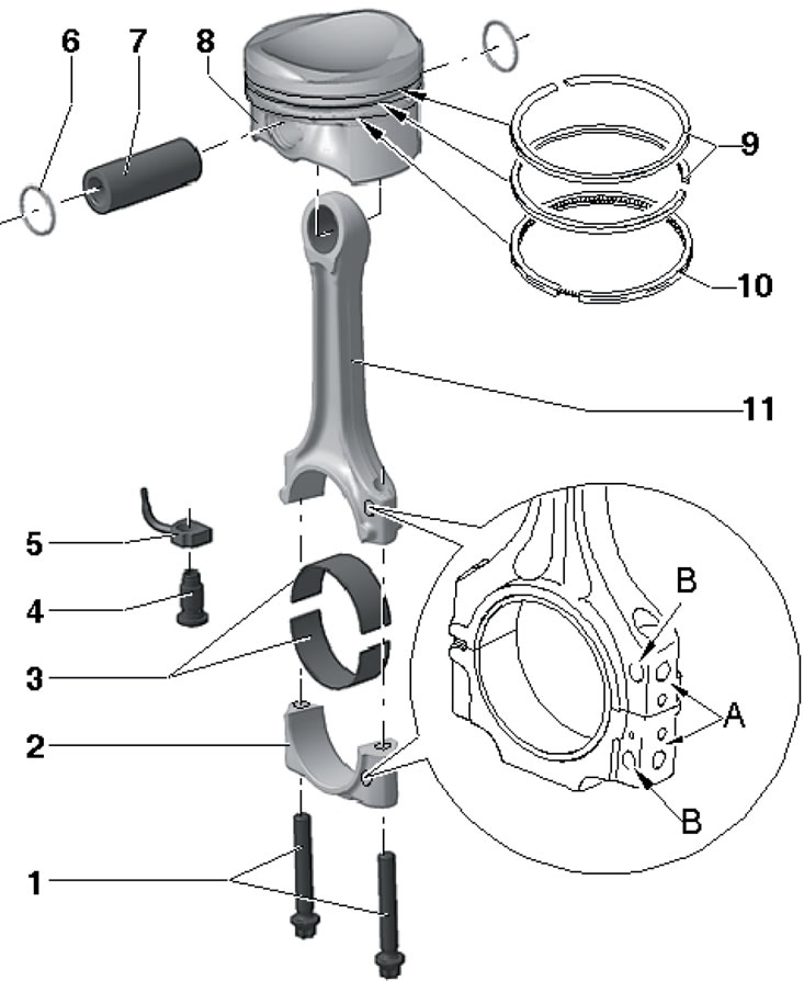 33.1b. Детали установки шатунно-поршневой группы…