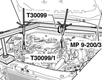 34.45. Разгрузка опор силового агрегата
