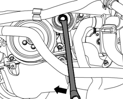 35.3. Ослабление натяжения ремня