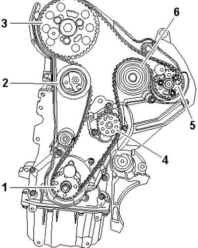 36.24. Схема прокладки ремня ГРМ