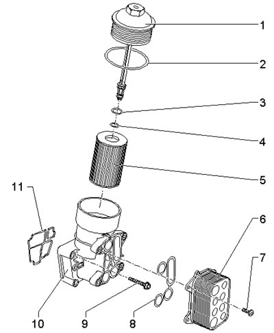 41.2. Детали установки корпуса масляного фильтра…