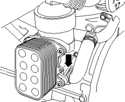 2.19. Шланг ОЖ на маслоохладителе