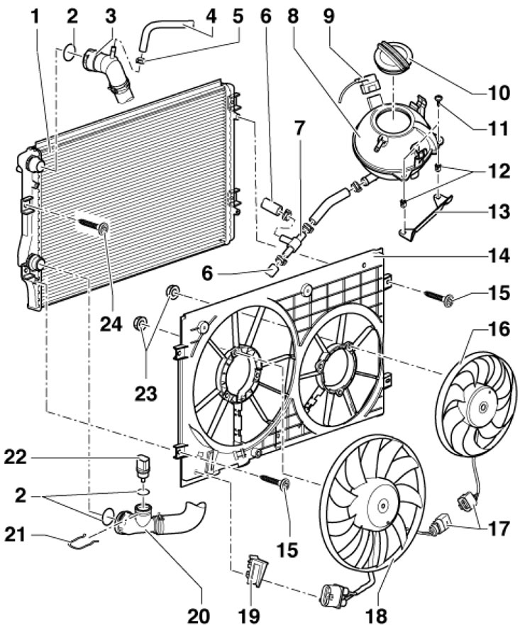 3.14. Детали установки радиатора и его…
