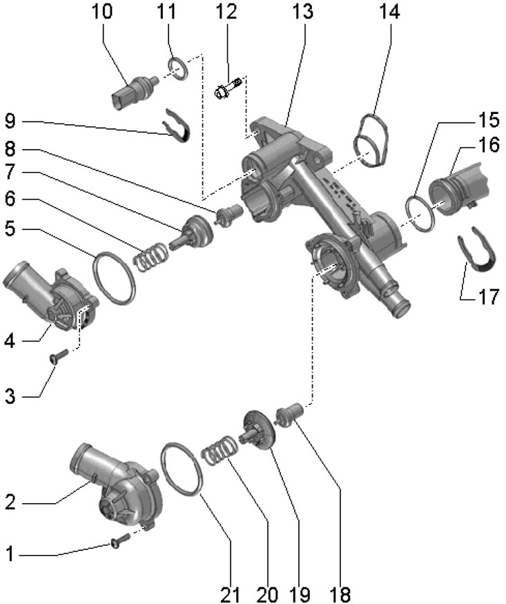 6.1b. Детали установки термостатов бензиновых…