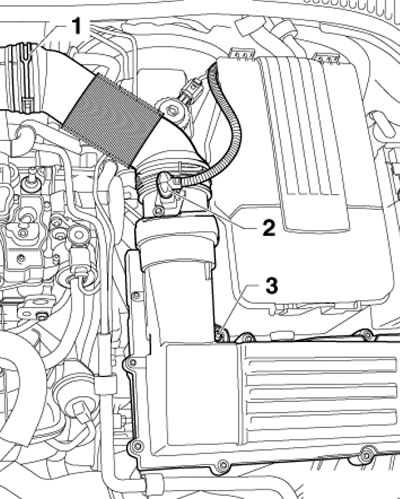 4.11. Снятие воздухоочистителя моделей 1.8 л