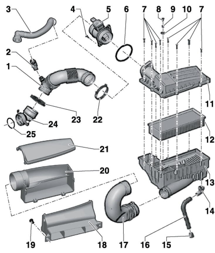 4.13. Детали установки и сборки воздухоочистителя…
