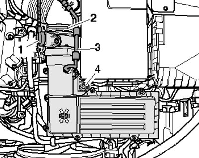 4.18. Снятие воздухоочистителя