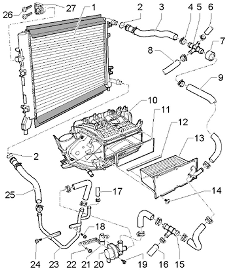 6.5. Детали установки интеркулера (двигатель 1.4…
