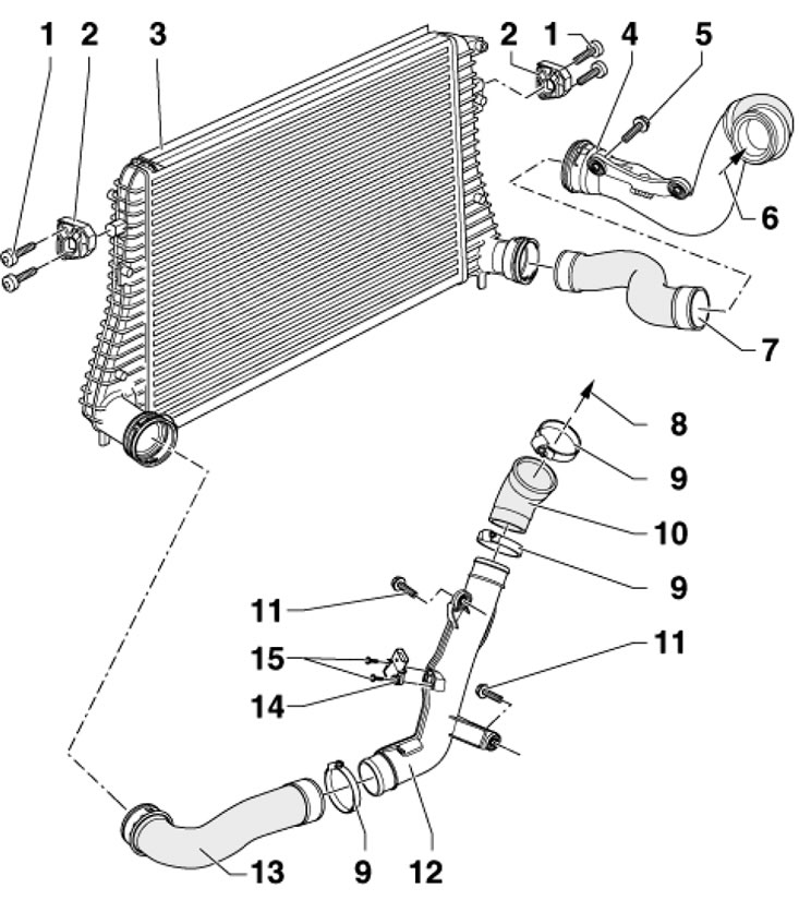6.6. Детали установки интеркулера (бензиновые…