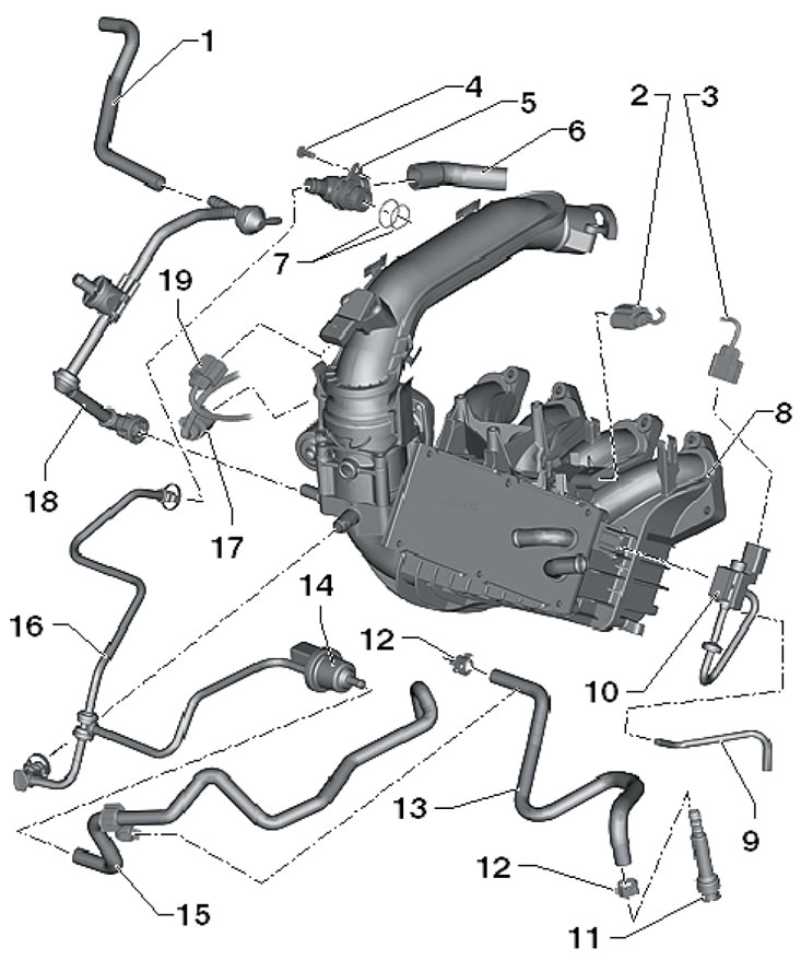 7.1а. Детали установки впускного трубопровода и…