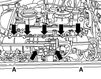 7.31. Крепёж впускного трубопровода