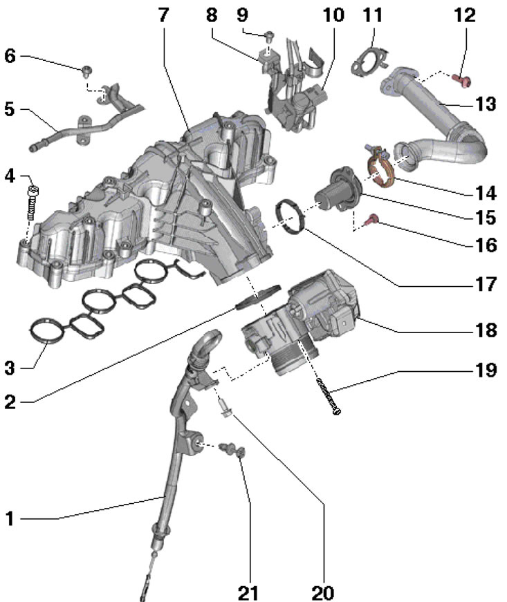7.38. Детали установки впускного трубопровода…