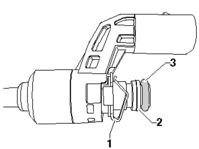 9.7. Пружинный элемент (1), опорная шайба (2) и…