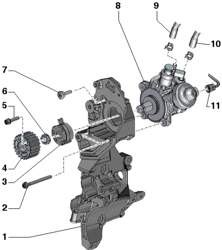 10.20. Детали установки ТНВД двигателей 2.0 л…