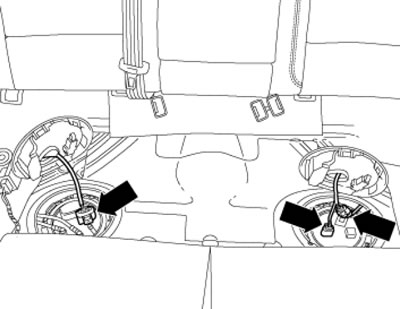 11.3. Разъёмы электропроводки топливного бака