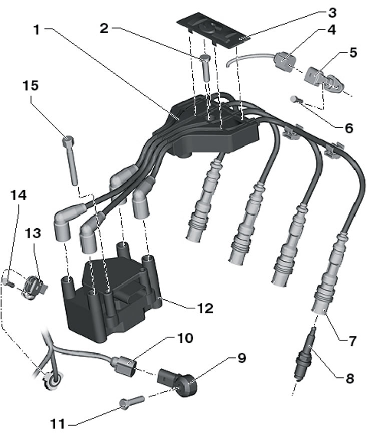 7.1а. Детали системы зажигания моделей 1.2 л. 1.…
