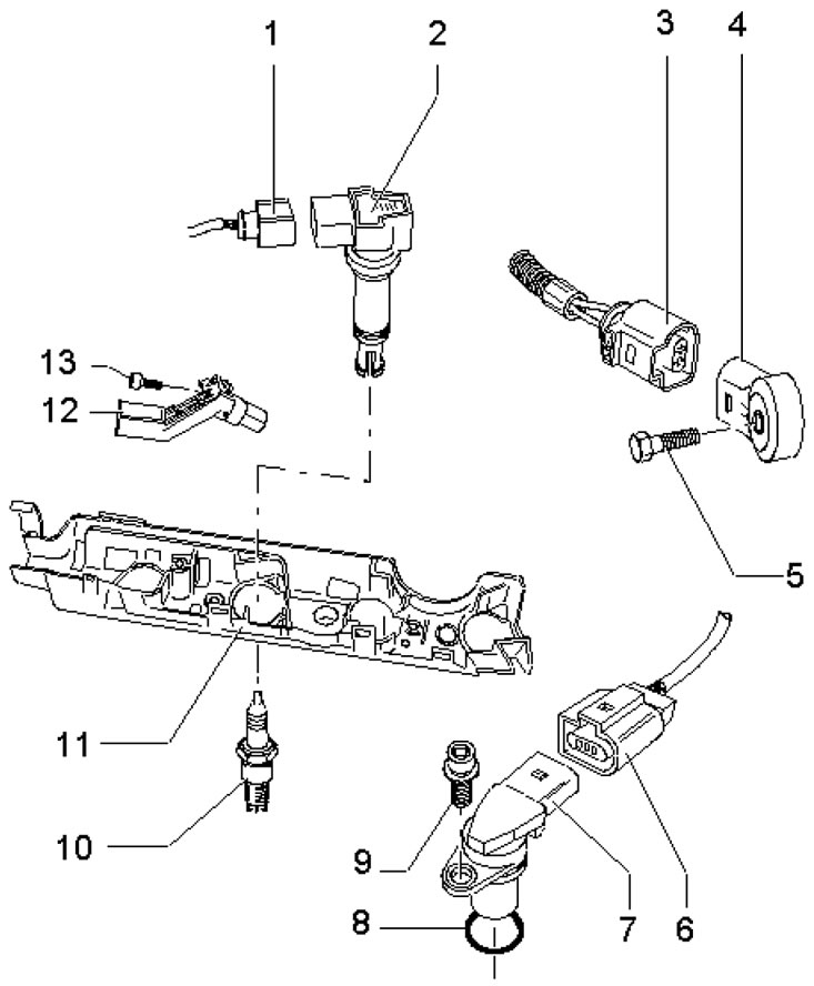 7.1b. Детали системы зажигания моделей 1.4 л. 1.…