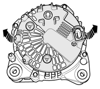 14.9а. Фиксаторы защитной крышки генератора Valeo