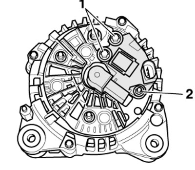 14.9b. Крепёж регулятора напряжения генератора…
