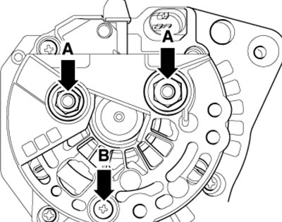 14.10b. Крепёж защитной крышки генератора Bosch