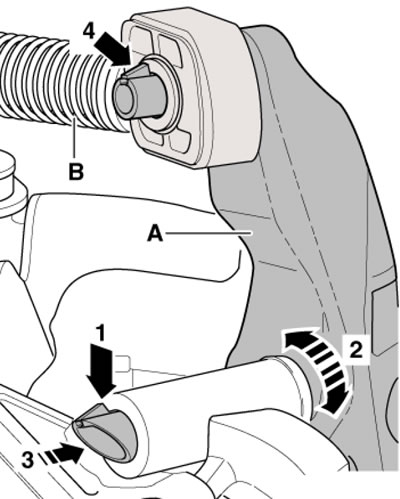4.8. Снятие рычага выбора паза (вариант 1)