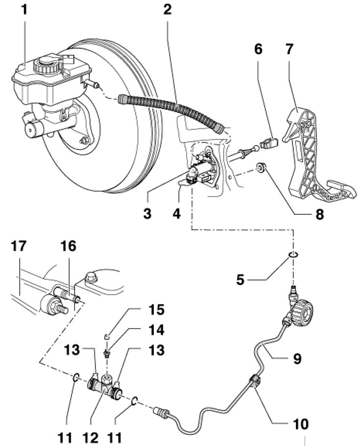 7.2а. Наружные детали гидропривода сцепления РКПП…