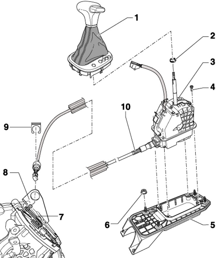 7.1b. Детали привода переключения передач (с…