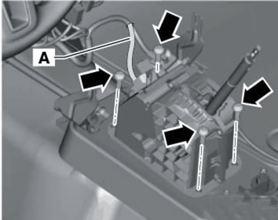 13.7. Разъём и крепёж сборки рычага селектора