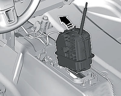 13.15. Снятие сборки рычага селектора