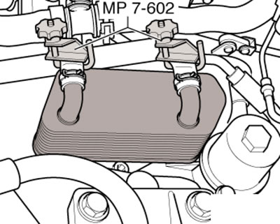 14.15. Линии ОЖ радиатора DSG
