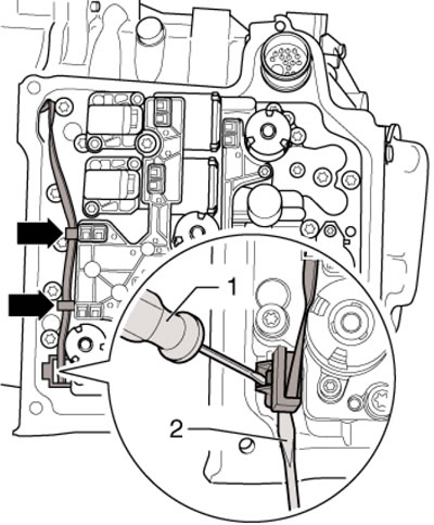 14.29. Снятие фиксации разъёма сборки датчиков…
